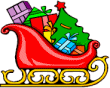  christmas sledge of presents  animation