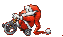  santa on a motorbike  animation
