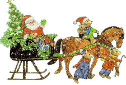  santa and his sleigh animation