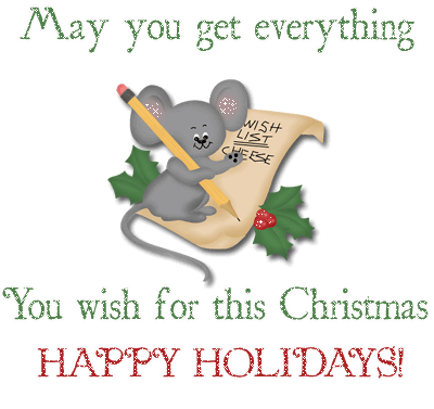 christmas wish list and mouse  animation