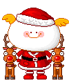  santa and reindeer animation