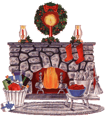  christmas fireplace animation