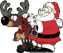 santa and reindeer  animation