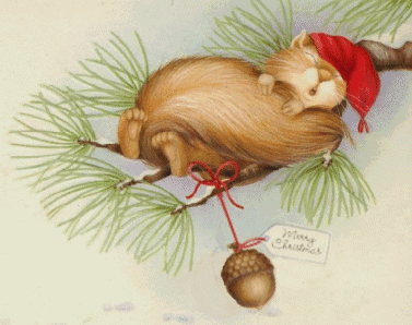 merry xmas sleeping doormouse  animation