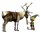 elf and reindeer  animation