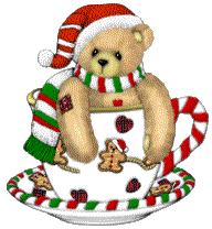   christmas bear in a tea cup  animation