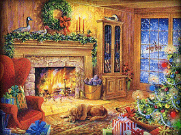   christmas room  animation