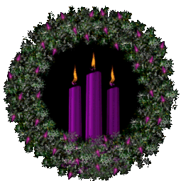  christmas wreathwith candles  animation