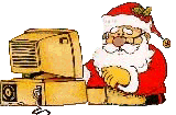 santa on a computer   animation