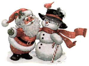  santa and snowman  animation