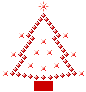  red christmas tree  animation