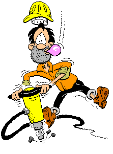 workman drilling  animation