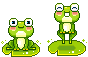  two hopping frogs animation