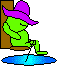  frog fishing animation
