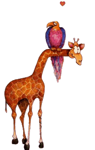 giraffe and vulture animation