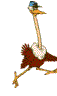 animated ostrich