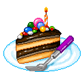 Slice of Chocolate  Cake  animation