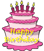 Pink Birthday Cake  animation