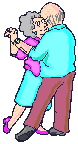 elderly couple dancing  animation