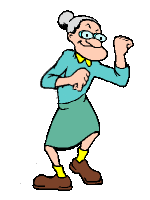 old lady dancing  animation
