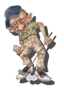 old golfer  animation