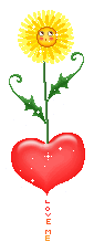 sunflower and heart  animation