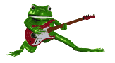  guitar playing frog animation