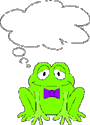 frog thinking  animation