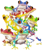  pile of frogs animation