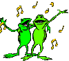  frogs singing animation
