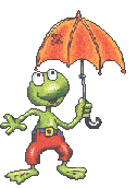  frog with an umberella animation
