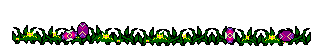 line of flowers and easter bunny and eggs   animation