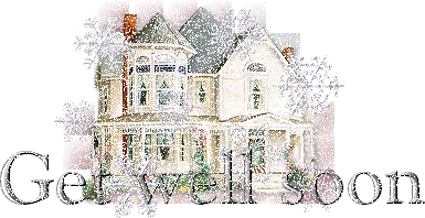 get well soon glitter house  animation