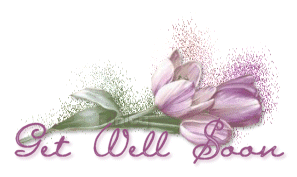 get well lilac tulips  animation