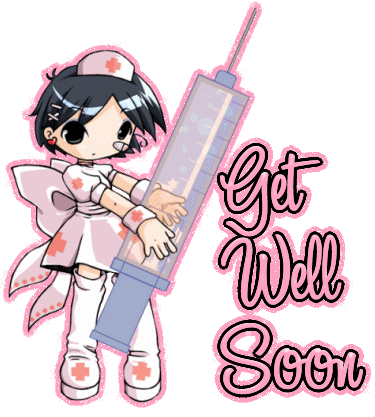 get well nurse with syringe  animation